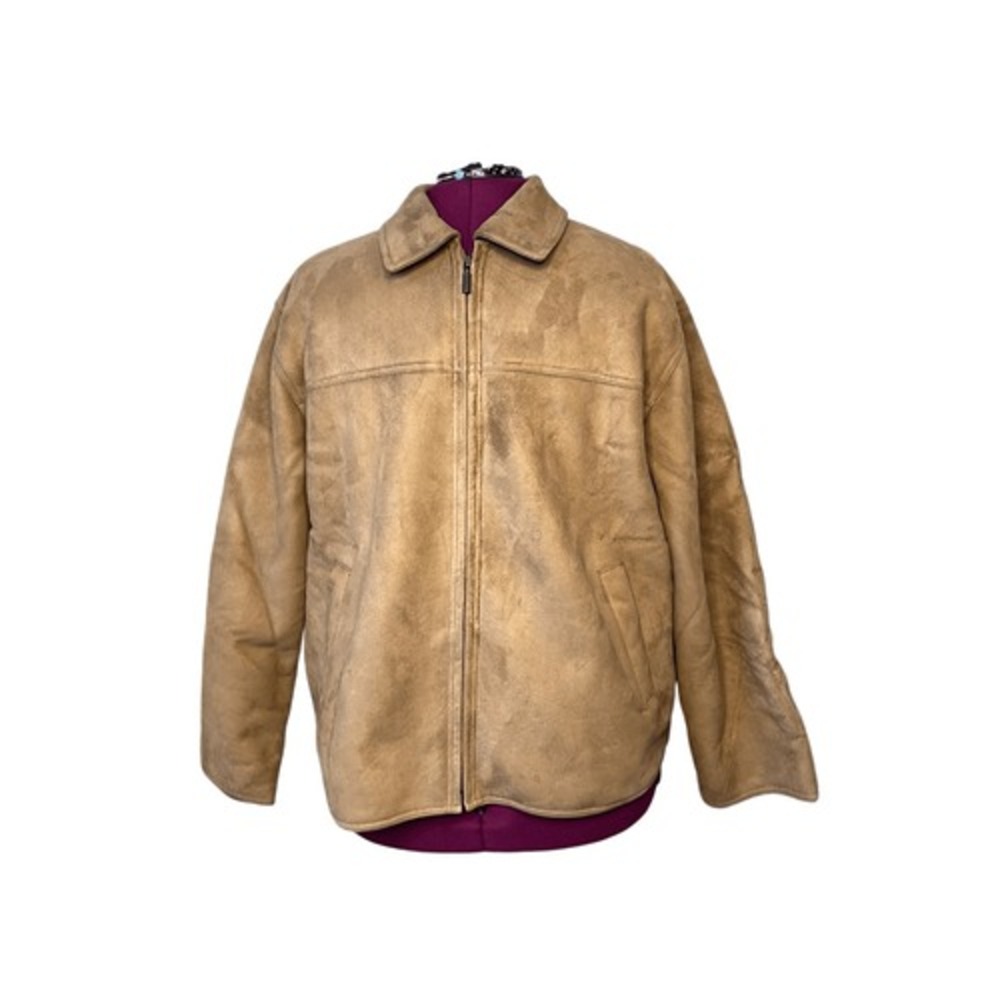 Weatherproof Brown Faux‎ Sherpa Lined Faux Suede Coat XL Outdoor Mountain Man